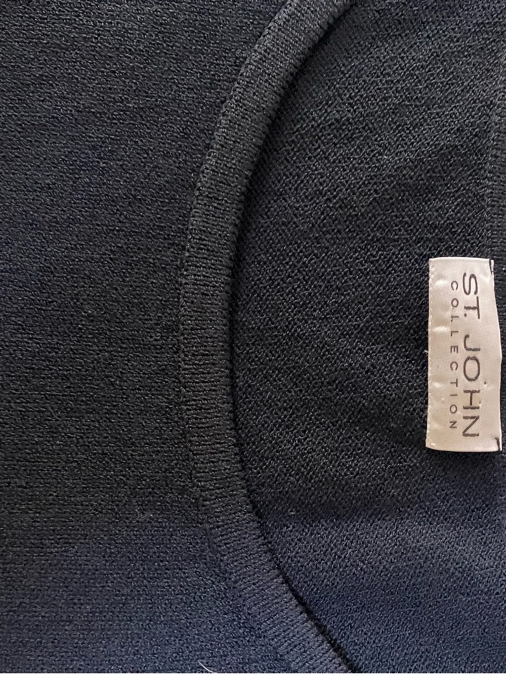 St. John Collection Black Knit Crewneck